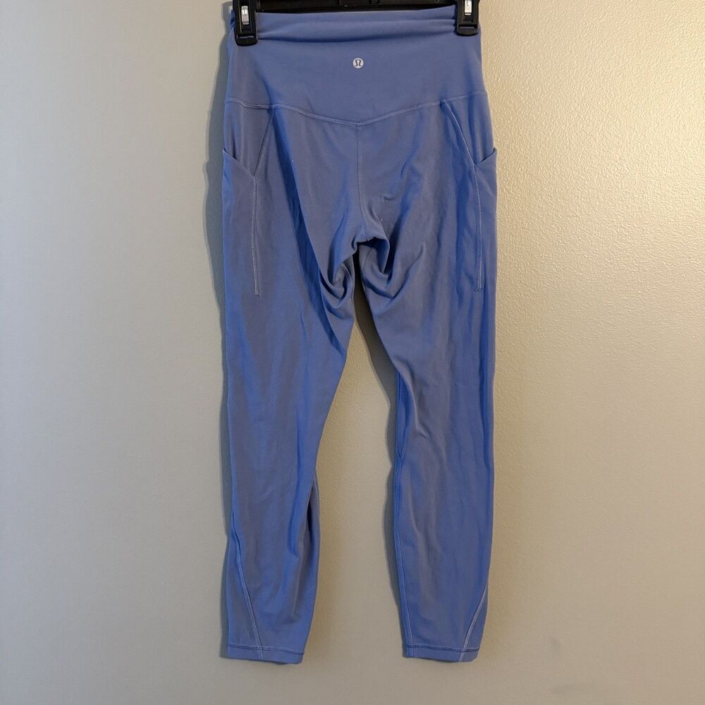 Lululemon Womens leggings blue  athleisure workout hiking yoga cozy comfy 6